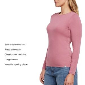 Eddie Bauer Pink Long Sleeve Crew Neck Tee